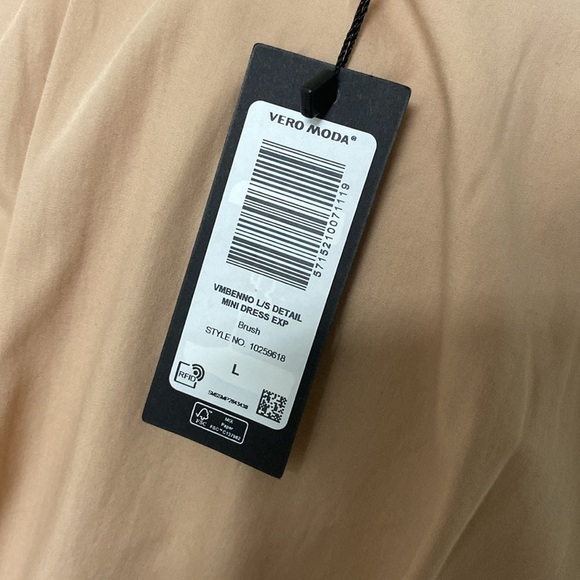 VERO MODA VMBENNO L/S DETAIL MINI PINTUCK SHIRT DRESS IN BRUSH STYLE#10259618 - Picture 12 of 16